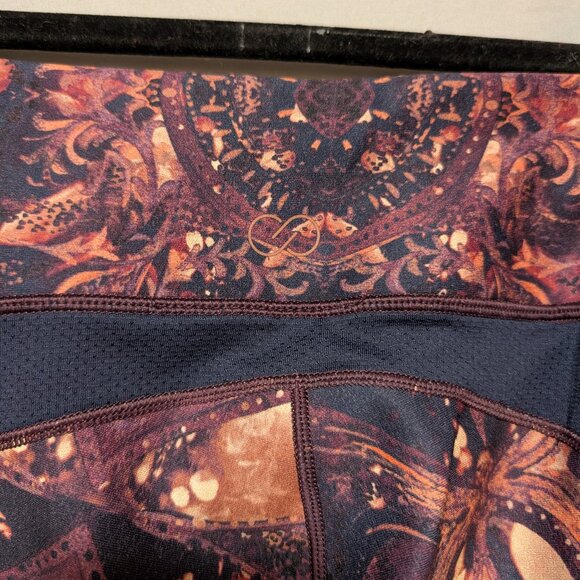 Calia Women's Printed Capri Length Leggings Blue Mesh Pockets Size Medium - Picture 6 of 6